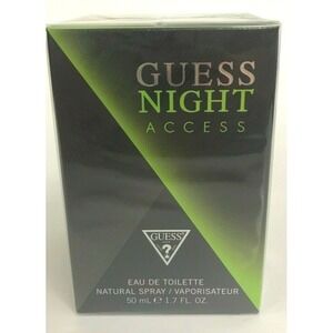 NIP Sealed Men's Guess Night Access Eau de Toilette Natural Cologne Spray 1.7 oz